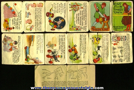 (2) Small Old TINKER TOYS Paper Items