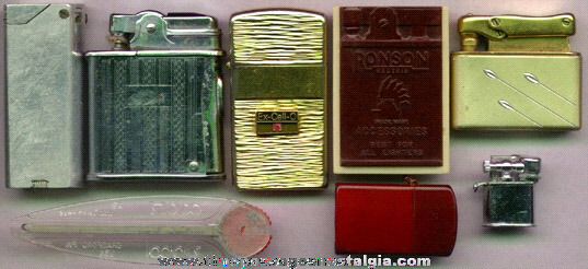 (8) Old Cigarette Lighters And Accessories