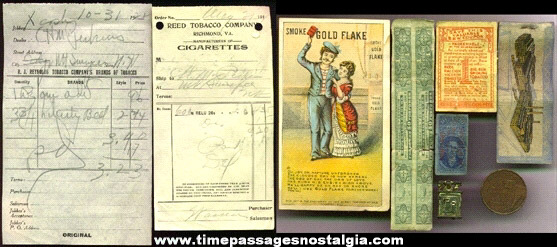(9) Small Mixed Old Tobacco Related Advertising Items