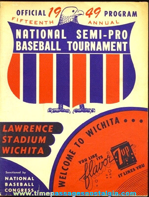 (2) 1949 NATIONAL SEMI-PRO BASEBALL TOURNAMENT Items