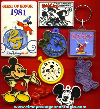 (9) Walt Disney Mickey Mouse Items