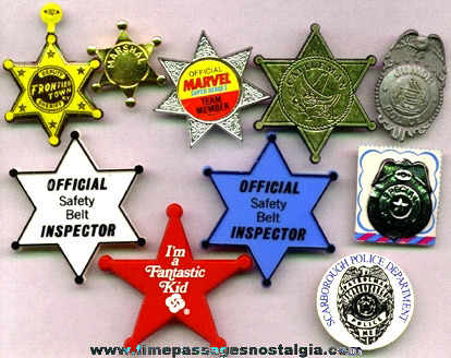 (10) Toy Police Badges