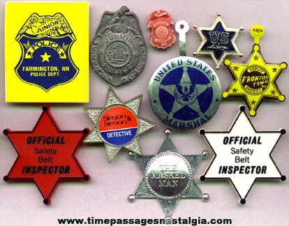 (10) Toy Police Badges