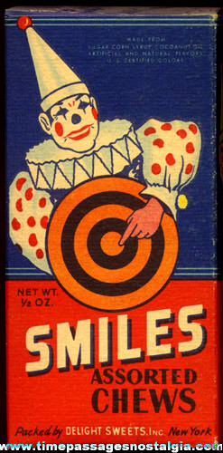 Old Unused SMILES Assorted Chews Candy Box