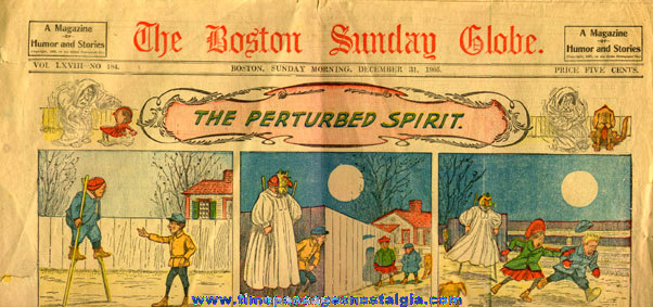 December 31st, 1905 Boston Sunday Globe Newspaper Color Comic / Cartoon Section