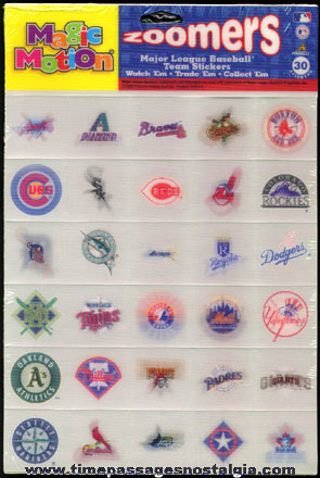 (30) Baseball Team Flicker Square Stickers