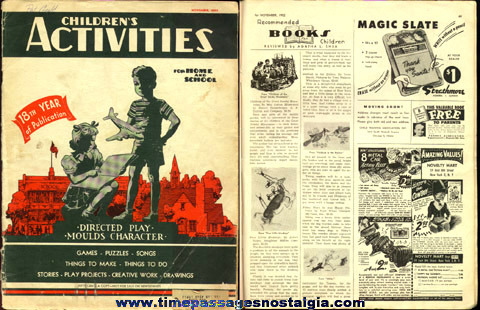 November, 1952 ’’CHILDREN’S ACTIVITIES’’ Magazine