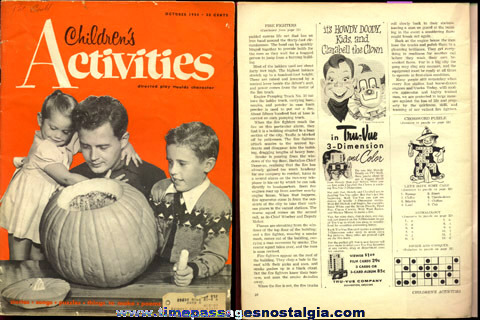 October, 1954 ’’CHILDREN’S ACTIVITIES’’ Magazine