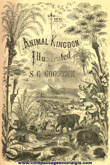1880 Book Entitled "THE ANIMAL KINGDOM ILLUSTRATED"