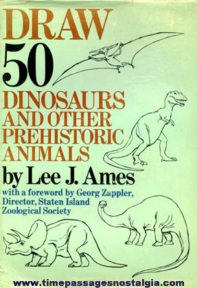 1977 Art Book Entitled "DRAW 50 DINOSAURS AND OTHER PREHISTORIC ANIMALS"