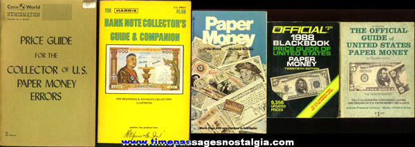 (5) Different Currency Collector Reference Books