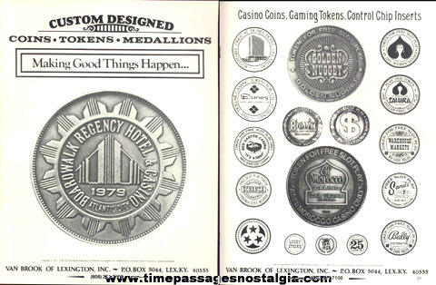 (8) 1979 - 1982 Coin, Token, Medallion Company Sales Items