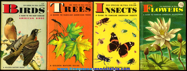 (4) Different 1950’s Golden Press Nature Guide Books
