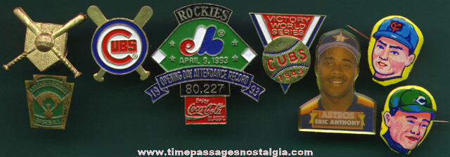 (8) Different Baseball Pins