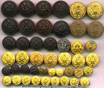 (45) United States Army Uniform Buttons