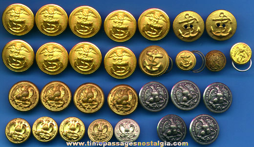 (29) United States Navy Uniform Buttons