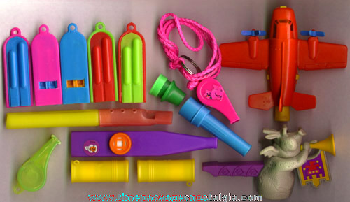 (15) Small Plastic Whistles