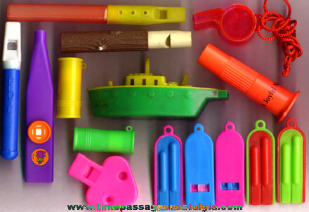 (15) Small Plastic Whistles