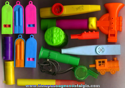 (15) Small Plastic Whistles