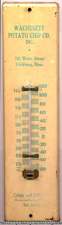 Old Potato Chip Company Advertising Thermometer