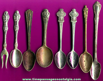 (7) Small Collector Spoons & Fork