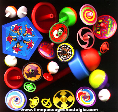 (26) Plastic Spinning Toy Tops