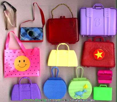 (12) Barbie & Other Doll Purses & Suitcases