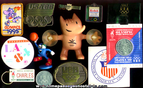 (13) 1980 - 1996 Olympic Souvenir Items