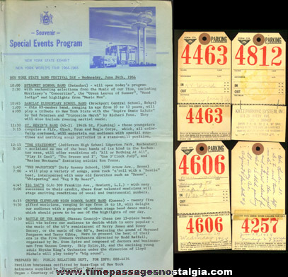 (5) 1964 -1965 New York World’s Fair Paper Souvenir Items
