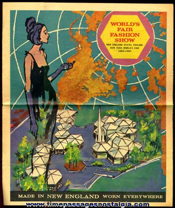 (2) 1964 -1965 New York World’s Fair Paper Souvenir Items