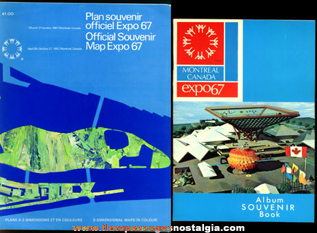 (4) 1967 Montreal, Canada Expo Paper Souvenir Items