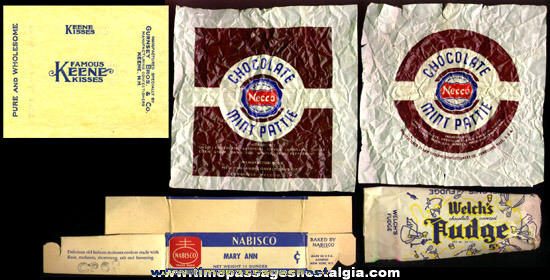 (5) Old Candy / Candy Bar Wrappers