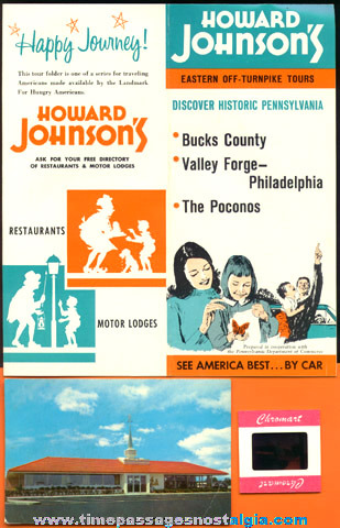 (9) Old HOWARD JOHNSON’S Restaurant Advertising Items