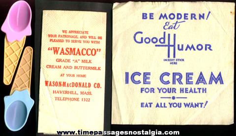 (11) Old Ice Cream Related Items