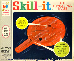 1966 Boxed Milton Bradley Marble SKILL-IT Frying Pan Maze Puzzle