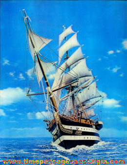 Large 3-D Sailing Ship Picture