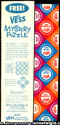 Old Unused VESS Soda Advertising Premium Puzzle