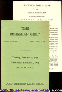 (7) 1956 Items For The Theatre Play: "THE BOHEMIAN GIRL"