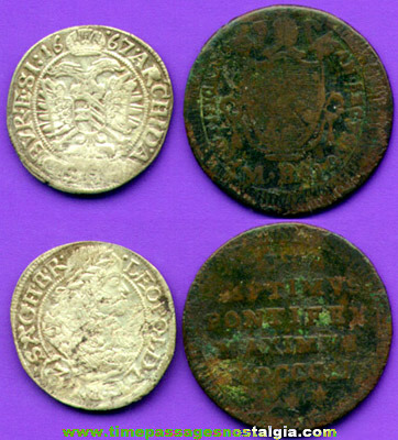 (2) Old Holy Roman Empire & Papal States Vatican Coins