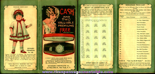 1928 Hygrade Chocolate Company Advertising Premium Catalog