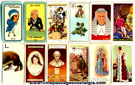 (12) Different Old Cigarette Or Tobacco Advertising Trading Cards