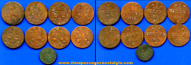 (9) 18th & 19th Century GERMAN STATES (Frankfort) Coins