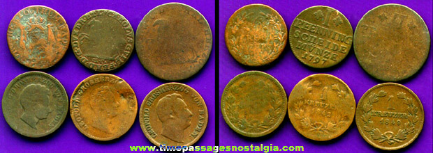 (6) 18th & 19th Century GERMAN STATES Coins