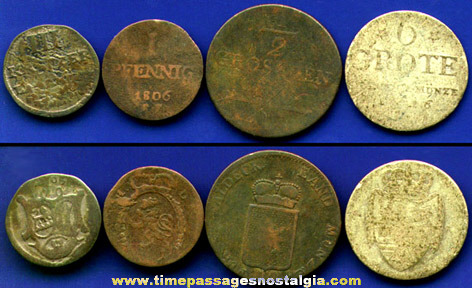 (4) Early 19th Century GERMAN STATES Coins