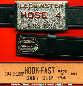 Unused 100th Anniversary Leominster, Massachusetts Fireman Belt