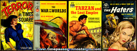 (4) Different Old Graphic Cover Paperback Books