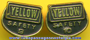 (2) YELLOW Driving Safety Award Pins