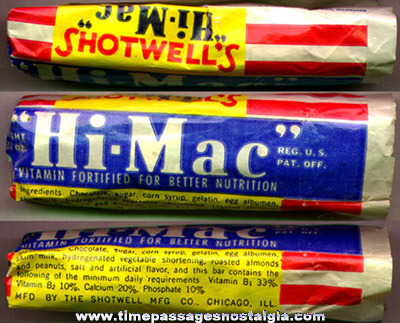 1940’s Shotwell’s "HI-MAC" Candy Bar Advertising Wrapper