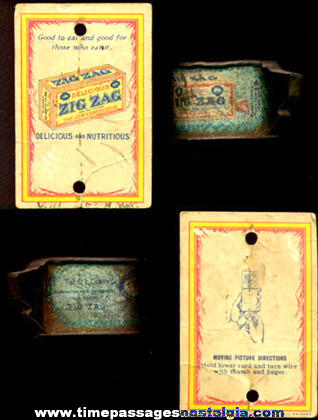 (2) Old ZIGZAG Confection Premium / Prize Advertsing Items