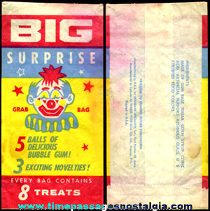 Old BIG SURPRISE Bubble Gum Advertising Bag